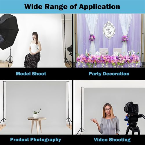 Adjustable Backdrop Stand Kit 3m x 3m (9.8ft x 9.8ft) Photo Background Support — image 4