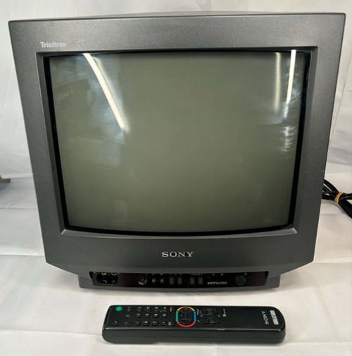 Sony Trinitron KV-14T1U 14” CRT Television Retro Gaming TV w/ Remote - Working