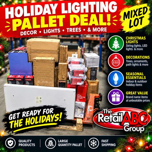 Mega job lots & pallets of christmas & home decorations, lights, and much more