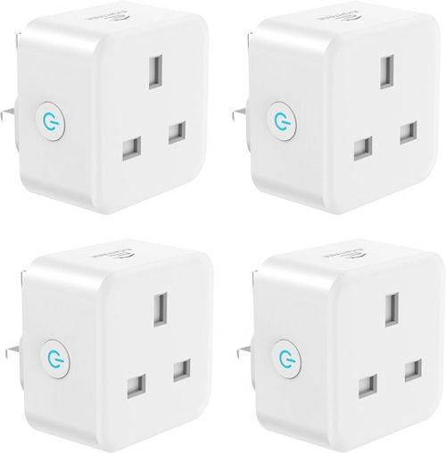 Smart Plug with Energy Monitoring 4 Pack 2.4GHz WiFi Alexa Google Timer 13A
