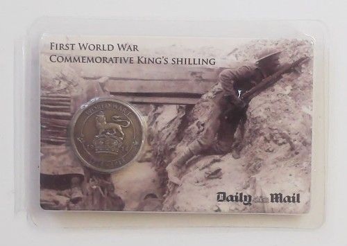 Daily Mail First World War Commemorative Kings Shilling Coin in New Sealed Pack