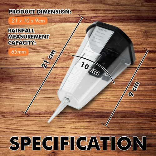 Cone Rain Gauge Measurement Ground Mountable Precipitation Rainfall Meter — image 5
