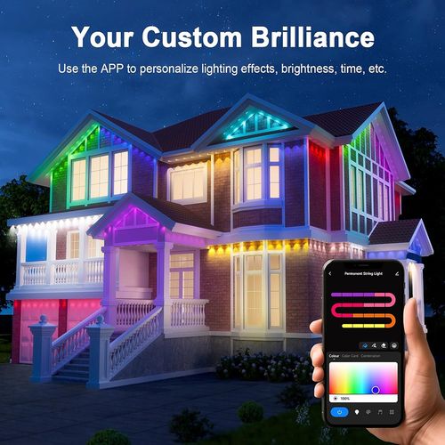 Permanent Outdoor Lights RGBIC Outdoor Christmas Decorations LED Eaves Lights UK — image 5