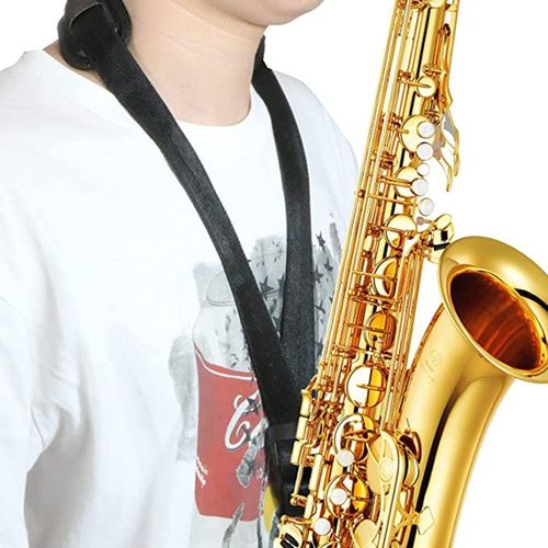 Leather Padded Saxophone Adjustable Neck Strap with Snap Hook for Alto Sax — image 2