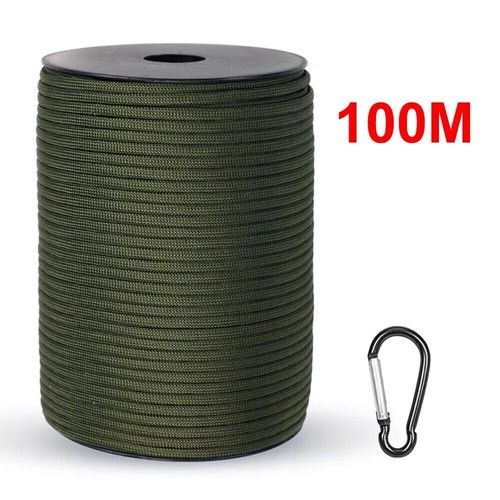 100M 300FT 4mm 7 Strand Core 550 Paracord Parachute Cord Camping Tent Rope