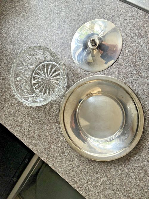 Vintage Unett Silver plated sugar/butter dish with stand — image 3
