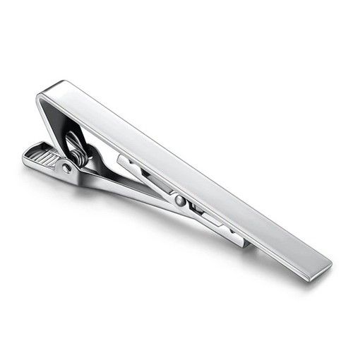 Mens Metal Silver Gold Tie Clip Holder Plain Clasp Skinny Tie Bars Pins Gift