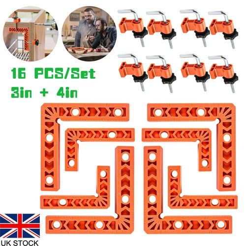 4X 90 Degree Positioning Squares Right Angle Clamps For Woodworking Corner Clamp
