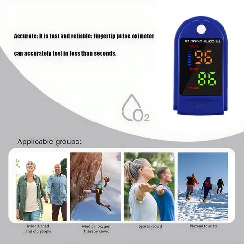 Finger Pulse Oximeter Blood Oxygen Saturation Meter SpO2 Heart Rate Monitor UK — image 7