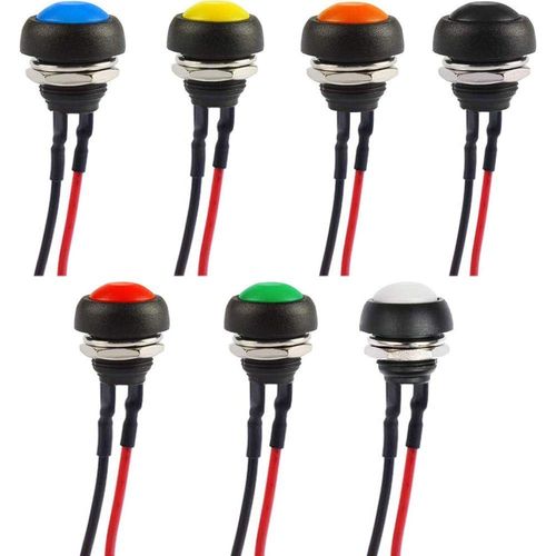 7pcs Waterproof 12mm Momentary Push Button Switch Set - Ideal for DIY Projects — image 3