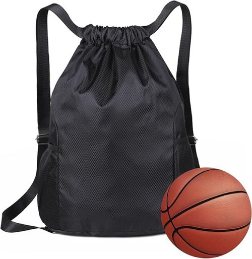 Drawstring Bag, Unisex Large Sports Backpack String Drawstring PE Bags, Black UK — image 10