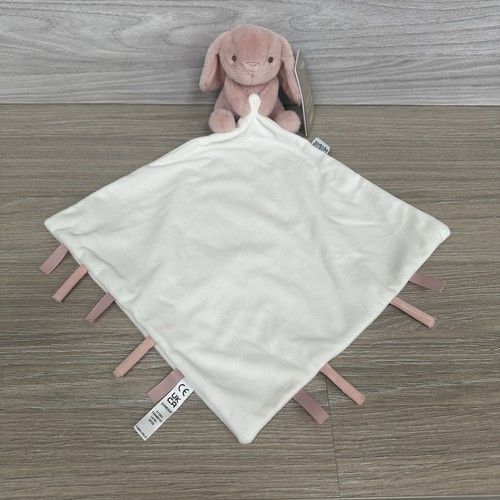Mamas & Papas Pink Bunny White Baby Comfort Blanket Comforter Soft Toy New Girl