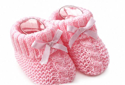 Newborn Baby Booties Bow 0-3 Months Knitted Soft Ribbon White Pink Blue Grey