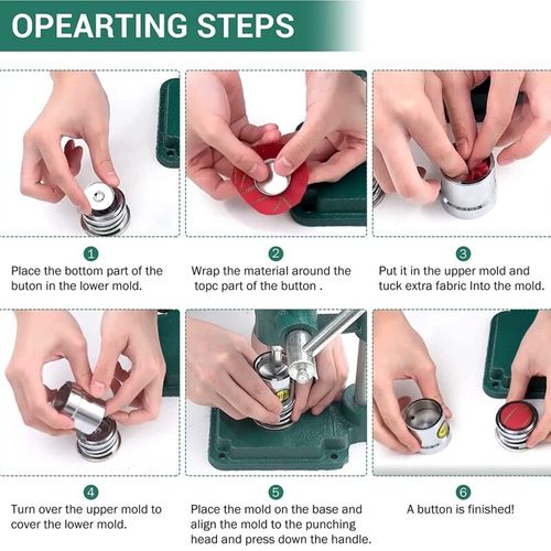 Button Making Machine Fabric Covered Button Blank Maker Die Mould Clothing DIY — image 5
