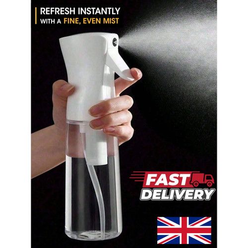 200ml Continuous Fine Mist Spray Bottle – Ultra-Fine Water Mister for Hair Styli