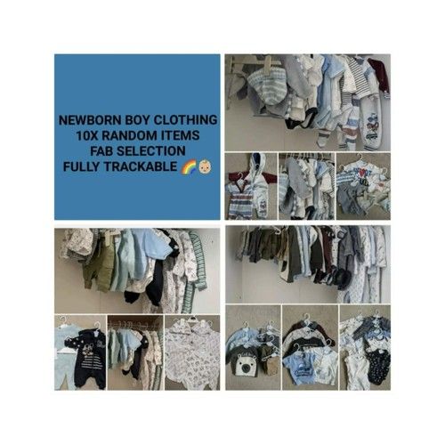 Baby Boy Newborn 0/3 Months Clothing Bundle Outfits Vests Sleepsuits x10 Items
