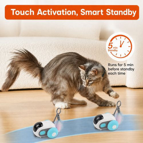 Interactive Cat Toy Remote Control Smart Moving Cat Car USB Rechargeable — image 10