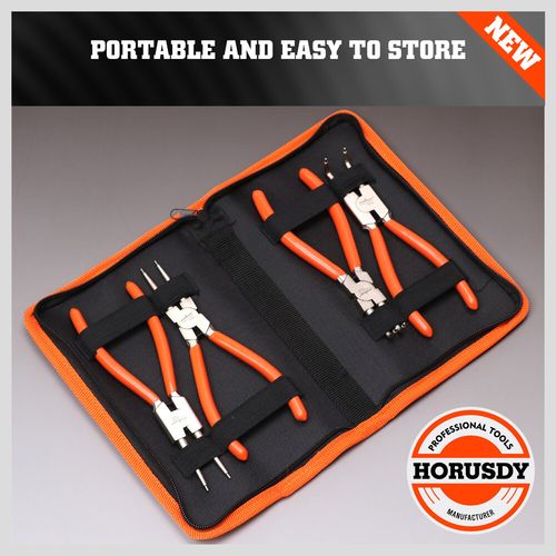 4PC 7" Circlip Pliers Set Internal External Bent Straight Ring Remover Retaining — image 3