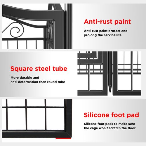 Indoor/Outdoor Pet Dog Pen Puppy Playpen Garden Enclosure Run Cage Metal Barrier — image 11