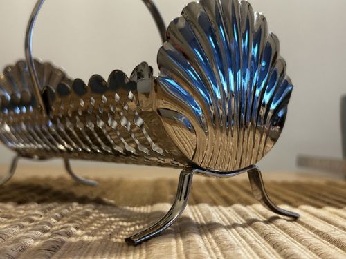Vintage 1970 Silver Plated Filigree Art Deco Type Cracker Biscuit Trough VGC Box — image 15
