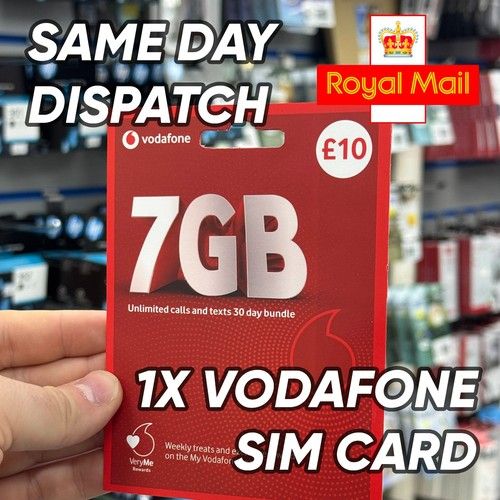 1x Vodafone Nano SIM Card – Pay As You Go – £10 Pack SIM– Brand New