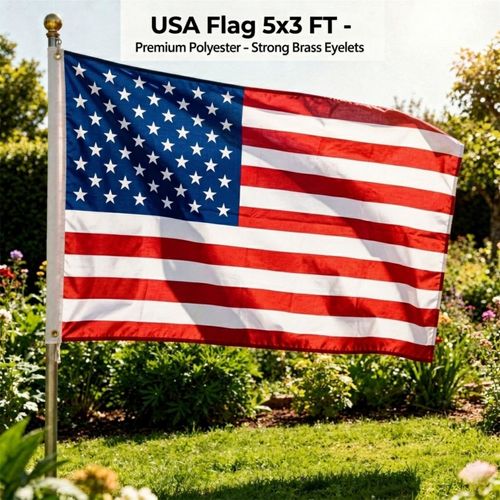USA American National Flag 5X3FT Independence Day Football World Cup Fan Support — image 2