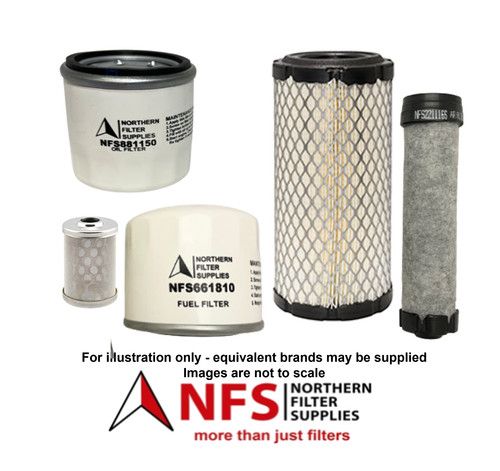 NFS Filter Kit fits Kubota KX016-4, KX018-4, KX019-4  Oil Fuel & Air