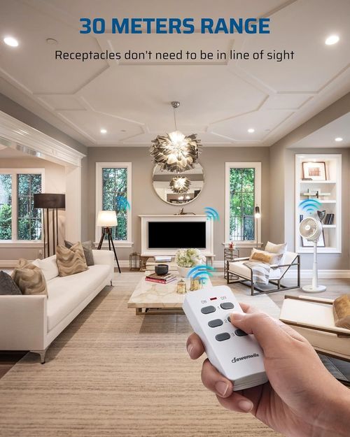 DEWENWILS Remote Control Plug Socket, 3 Pack Sockets and 1 Remote,Wireless Light — image 3
