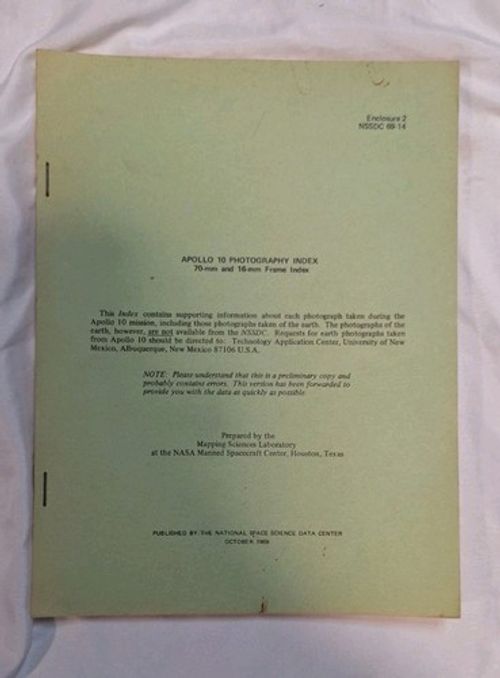 NASA Apollo 10 Photography Index, 70mm + 16mm Good Condition, Next Day Delivery 