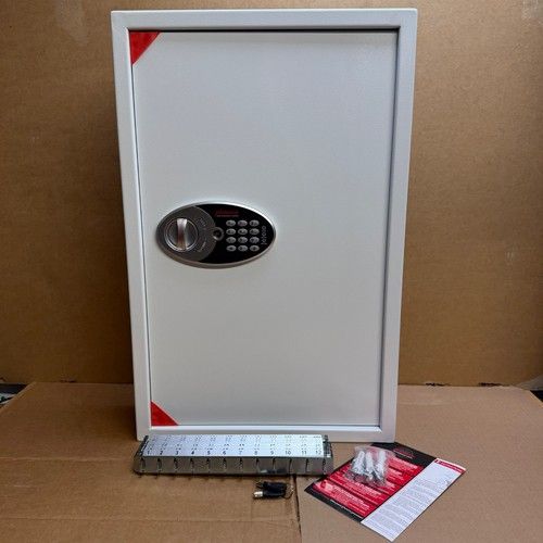Phoenix KS0033E 144 Key Electronic Deposit Safe Key Cabinet White Secure Storage
