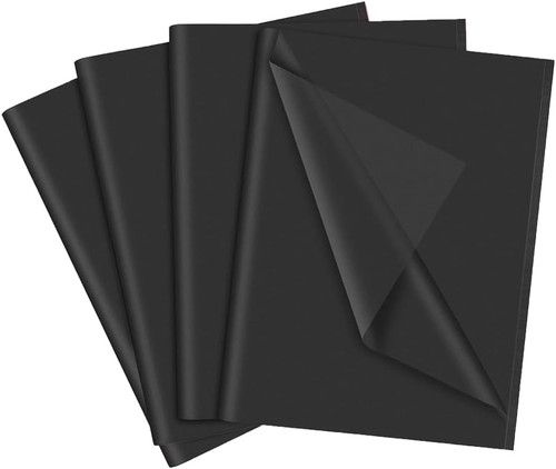 60 Sheets of Black Tissue Paper, 35 x 50 cm Gift Wrapping Tissue Paper for Chri