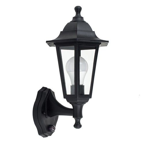 Traditional Outdoor Wall Lantern PIR Motion Sensor Garden Lighting LED Bulb IP44