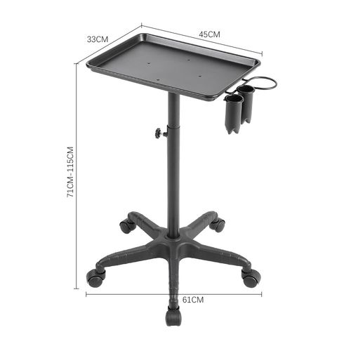 Hair Salon Trolley Stand Adjustable Hair Coloring Tattoo Beauty Salon Tool Cart — image 7