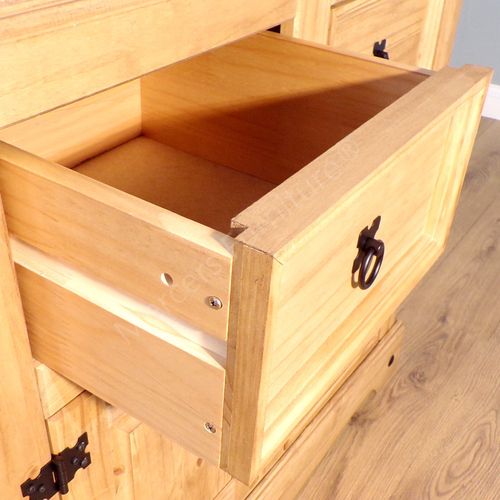 Corona Sideboard Large 2 Door 5 Drawer Solid Wood Mexican Pine Wooden Cabinet — image 6