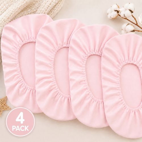 4 Pack Jersey 100% Cotton Fitted Sheets 75x30 cm for Moses Basket Pram Bassinet — image 5