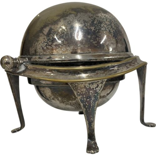 Vintage Silver Plated Domed Butter Dish With Engraved Lid and Initials — image 3