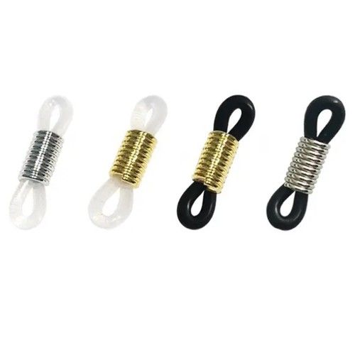 10X Eyeglass Chain Ends Adjustable Spring Rubber Ends Connectors for Sunglasses