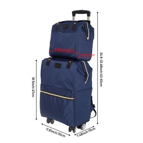 Nylon Spinner Luggage Set Lightweight 4-Wheel Suitcase Travel Cabin Trolley Case
