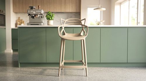 2X Master Open Back Cafe Bistro Kitchen Pub Dining Chair Bar Stool S-Height 67cm