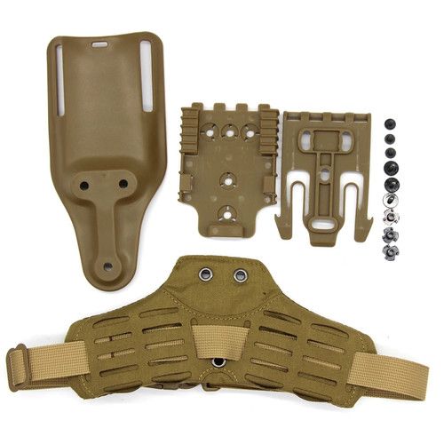 Tactical Drop Leg Platform Molle Pistol Holster Adapter Belt Clip ARC QLS kit