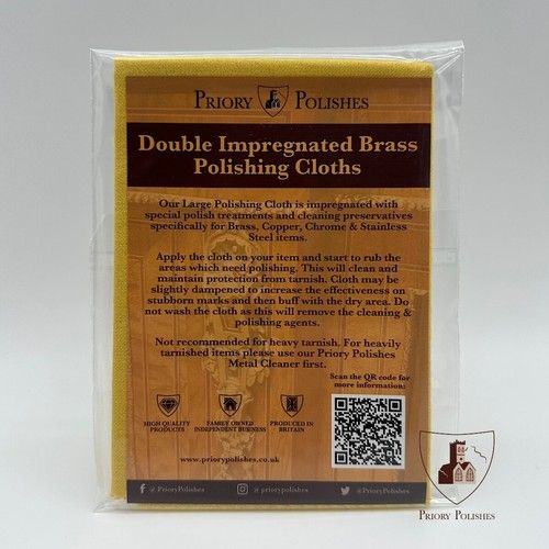 2 x Large Impregnated Brass / Copper Polishing Cloth - Free P&P