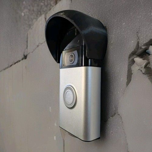 Ring Door Bell 2nd Gen Rain  Cover Dome Clip On 3D Printed