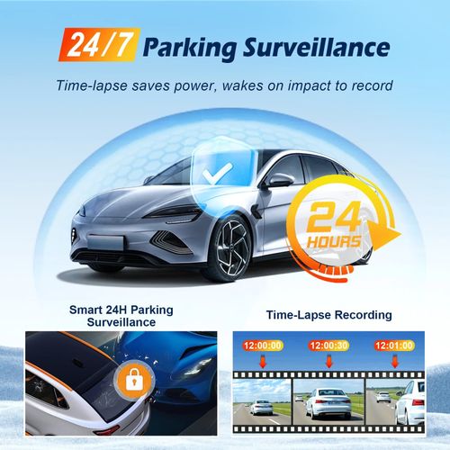 4K UHD GPS Dash Cam G-Sensor 24H Parking Dash Camera App WiFi with Hardwire Kit — image 3