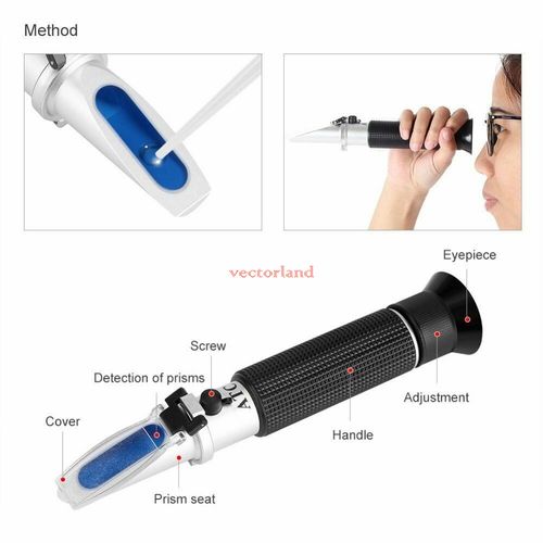 Portable Beer Wine 0-32% Brix Refractometer Fruit Juice Tester Sugar UK — image 7