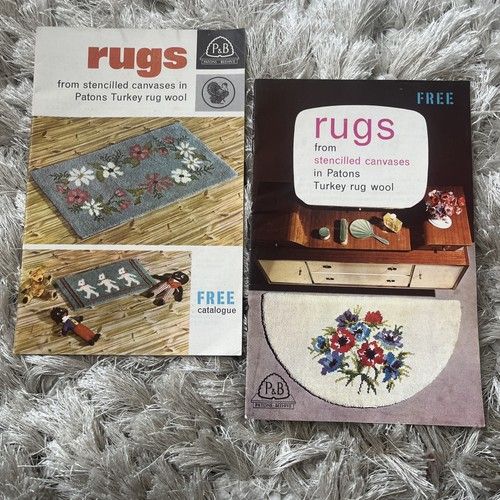 Vintage P & B Patons Beehive Rugs Pattern Book Catalogues Turkey Rug Wool
