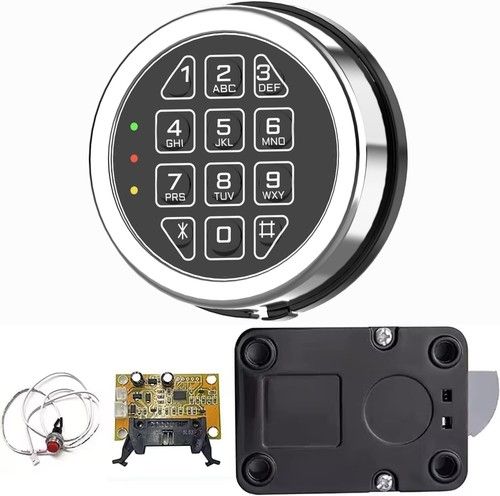 Gun Safe Lock Replacement & Swing Bolt Chrome Digital Keypad Electronic Lock