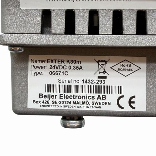 Beijer Electronics EXTER K30m Control Panel — image 10