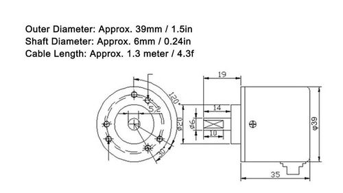 Optoelectronic Encoder Optical Rotary Encoder NPN Circuit Incremental 5-24V — image 6