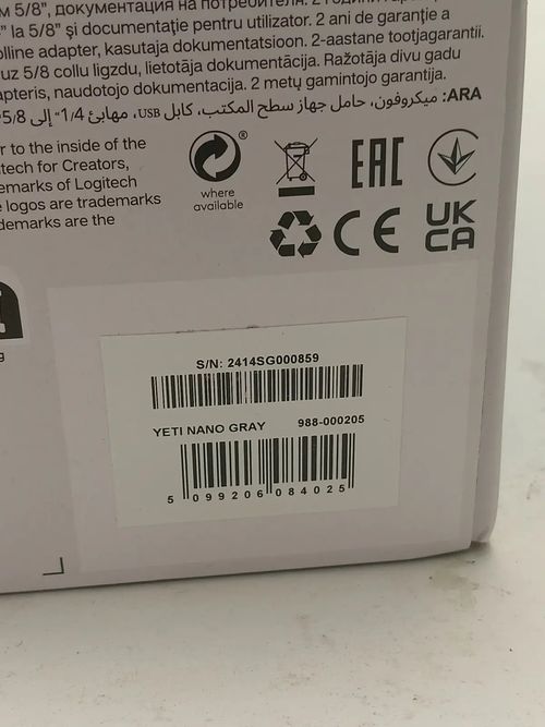 Blue Yeti Nano USB Microphone Dual Pattern for Streaming/Podcast New Sealed — image 8