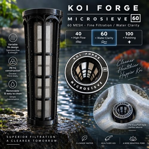 Koi Pond Filter Sieve MicroSieve 60 for Evolution Aqua EazyPod Stainless Mesh — image 1